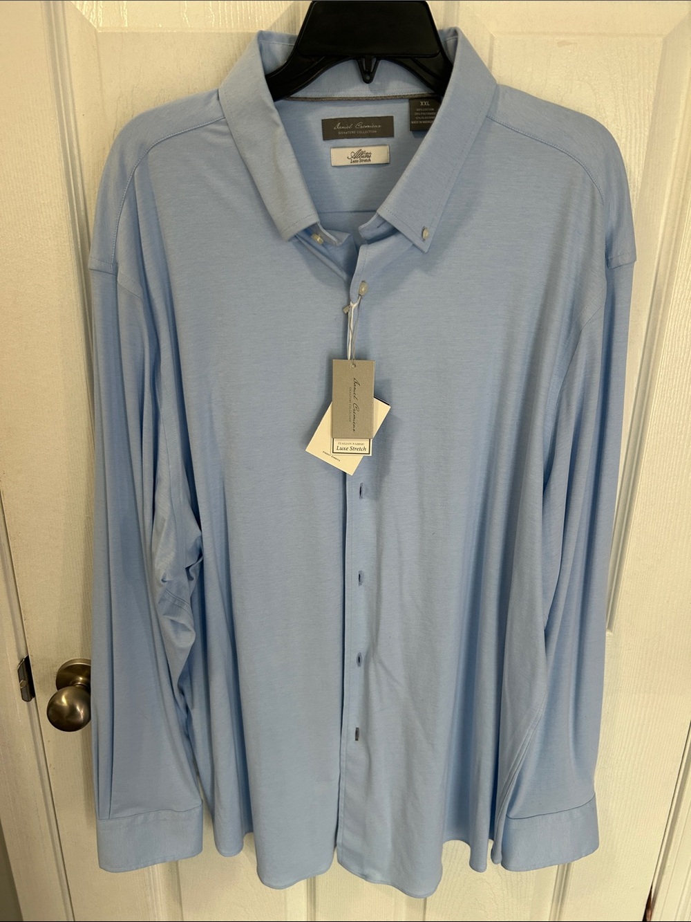 Daniel Cremieux Light Blue Long Sleeve Button-Down Polo Shirt
